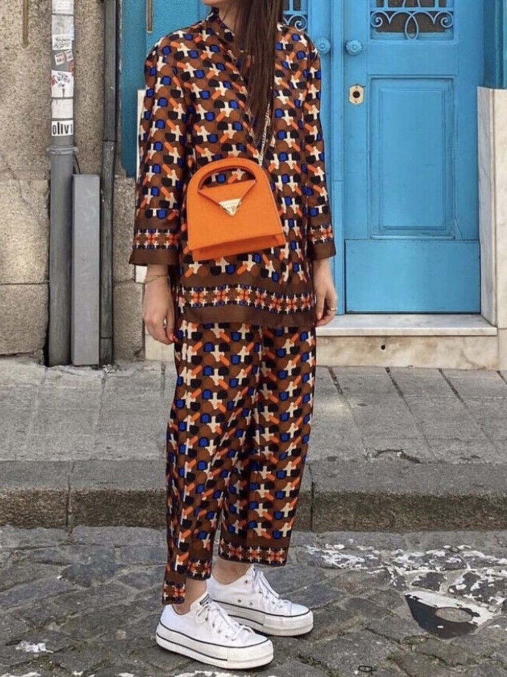 NWOT Zara Wide Leg Geometric Printed Pants